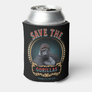 Enfriador De Latas Salvemos a los gorilas   Especies amenazadas