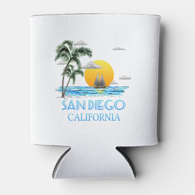 Enfriador De Latas San Diego California Vela (Anverso)