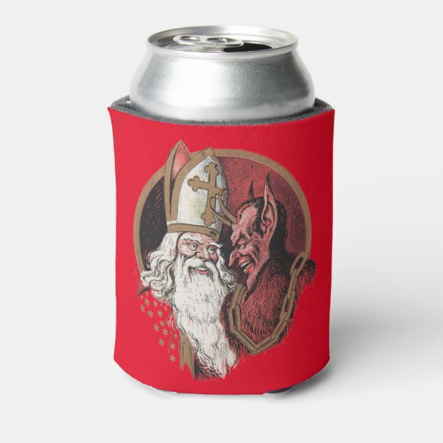 Enfriador De Latas San Nicolás y Krampus (Reverso de la lata)