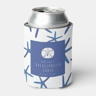Enfriador De Latas Sand Dollar Starfish Florida Beach Bachelorette