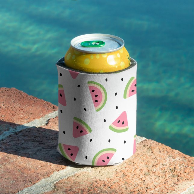 Enfriador De Latas sandías rosas, semillas de sandía, patrón de veran (Piscina in situ)