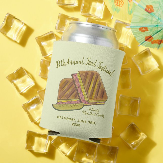 Enfriador De Latas Sandwich cubano Ham Pork Festival Suizo de Comida  (Verano in situ)