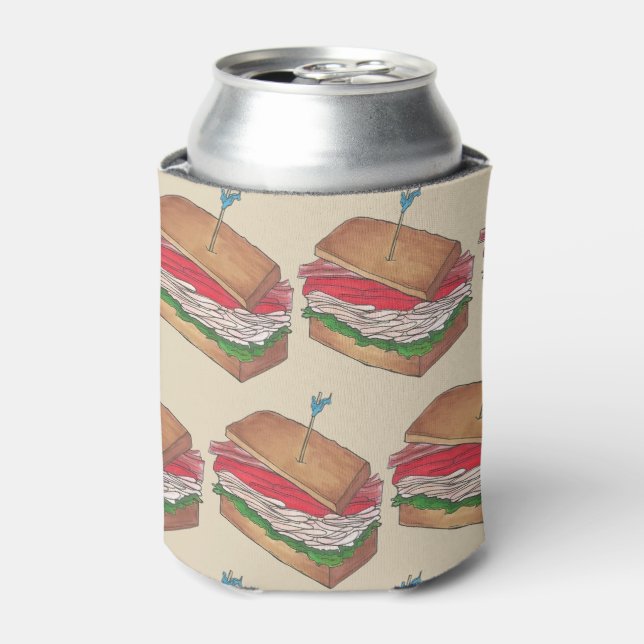 Enfriador De Latas Sándwich del Club Turco Deli Almuerzo Carne de alm (Lata Anverso)