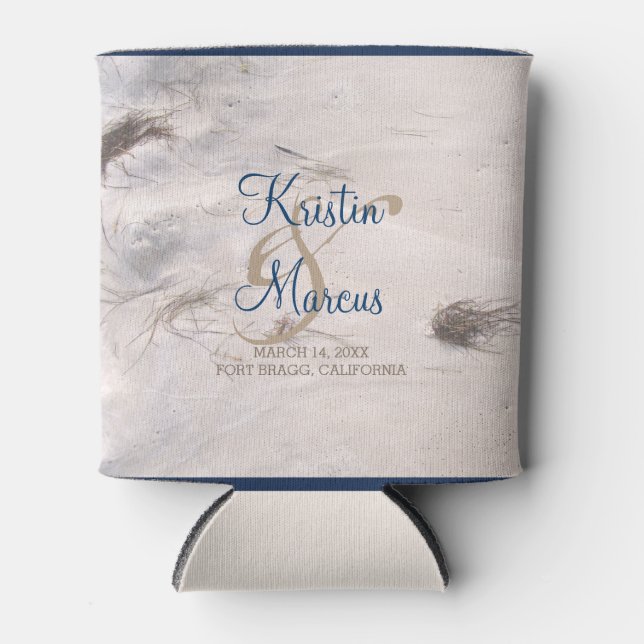 Enfriador De Latas Sandy Beach Wedding (Anverso)