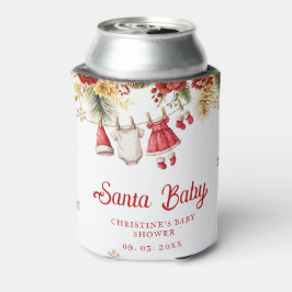 Enfriador De Latas Santa Baby Holiday Winter Christmas Baby Shower