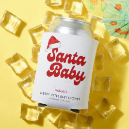 Enfriador De Latas Santa Baby Merry Little Navidad Baby Shower