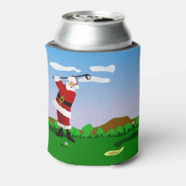 Enfriador De Latas Santa Jugando Golf