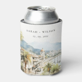 Enfriador De Latas Santa Marta Colombia Watercolor Landscape Wedding