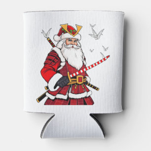 Enfriador De Latas Santa Navidad Santa Claus Arte Japonés Samurái