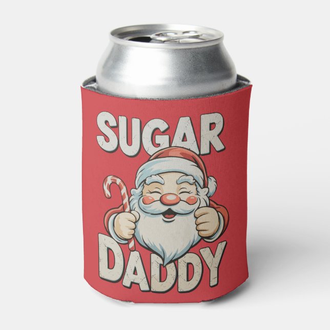 Enfriador De Latas Santa Sugar Navidad Papi Navidades divertidos Cand (Lata Anverso)