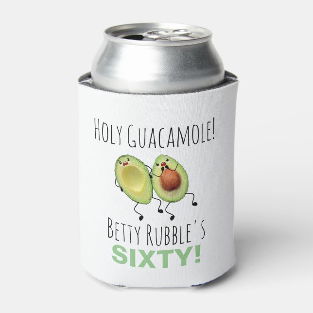 Enfriador De Latas Santo Guacamole 60 cumpleaños personalizado (Lata Anverso)