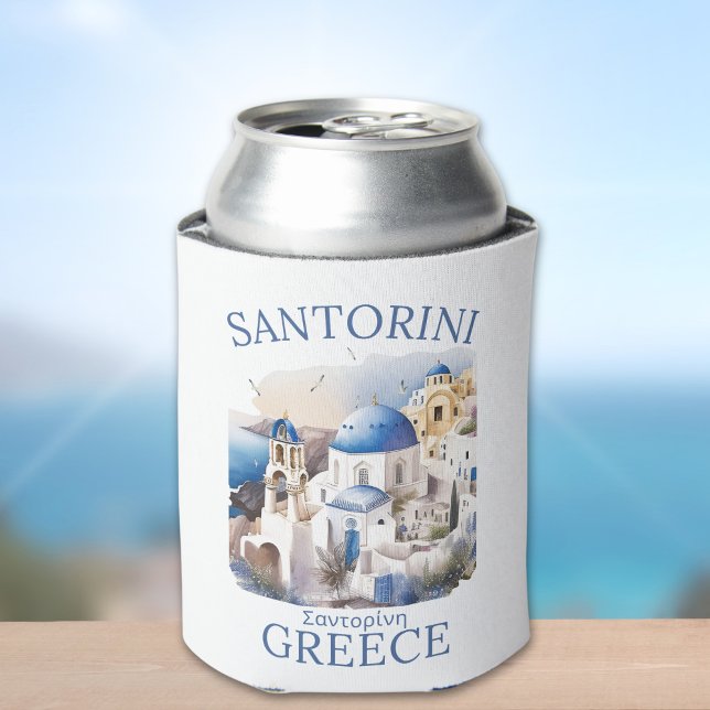 Enfriador De Latas Santorini Greece Beautiful Island (Subido por el creador)