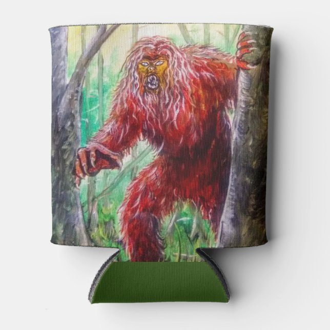 Enfriador De Latas Sasquatch Bigfoot Refrigerador de bebidas Coozie (Anverso)
