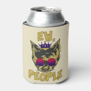 Enfriador De Latas Sassy Royal Cat - "Ew. Gato divertido de la gente