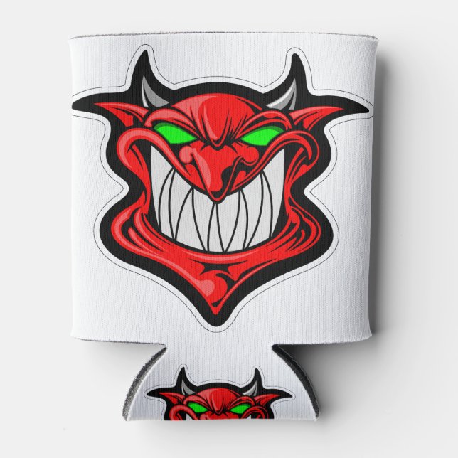 Enfriador De Latas satan cabeza de personalizado demon (Anverso)