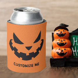 Enfriador De Latas Scary Jack O Lantern Personalizado Naranja Hallowe