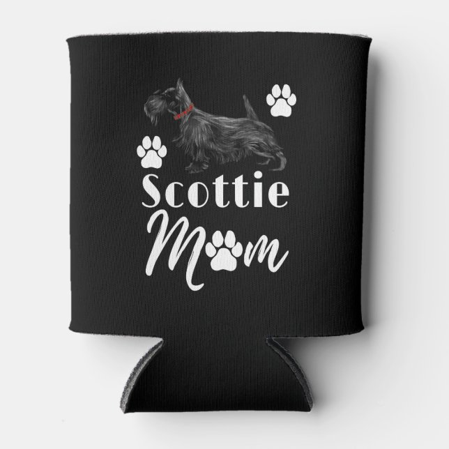 Enfriador De Latas Scottish Terrier Scottie Dog Mom (Anverso)