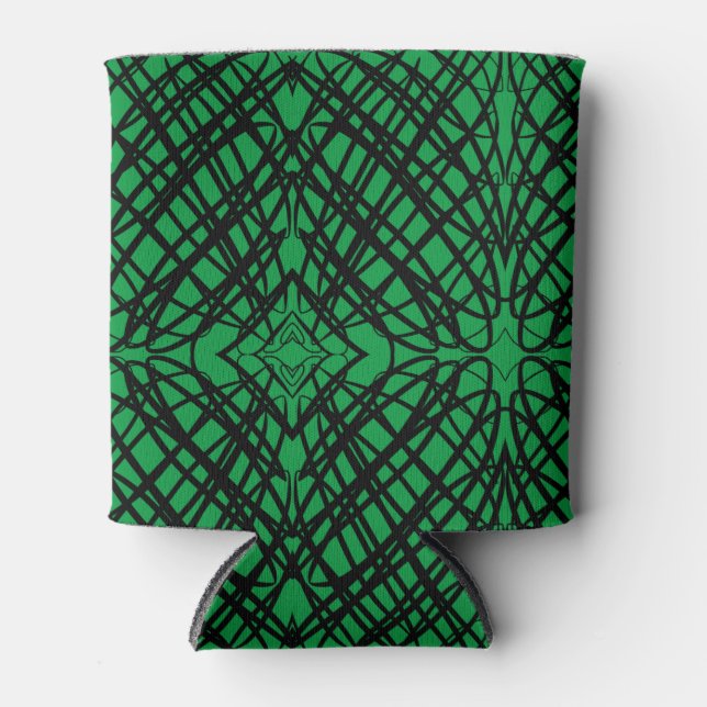 Enfriador De Latas Scribe simple | Tejido Espejo | Verde | (Anverso)