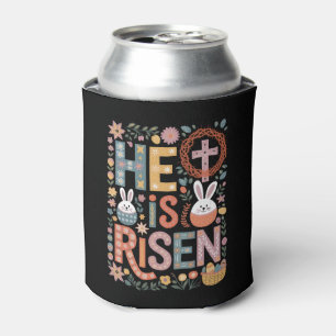 Enfriador De Latas Se eleva Jesús Floral Cute Conejo Conejo de Pascua