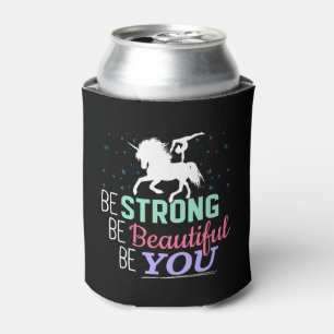 Enfriador De Latas Sé Fuerte Hermosa Tú - Gimnasia Unicornio