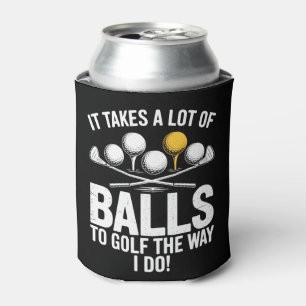 Enfriador De Latas Se necesita mucha agallas para jugar golf divertid