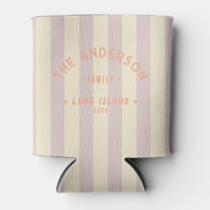 Enfriador De Latas Seaside Clean Lavanda Beso Rayado y Apellido
