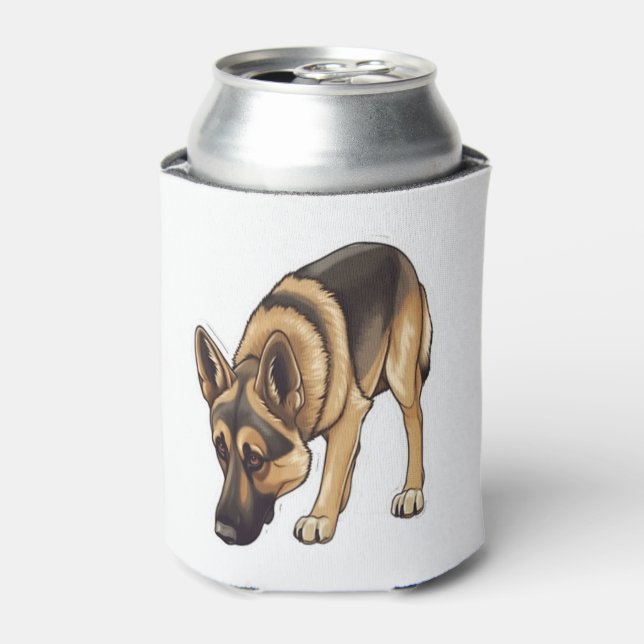 Enfriador De Latas Seguimiento de Pastor Alemán (Lata Anverso)