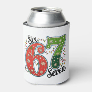 Enfriador De Latas Seis Siete 67 6 7 Navidad Meme Divertido Luces De 