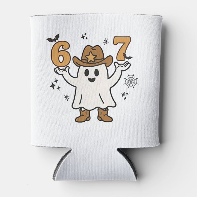 Enfriador De Latas Seis siete fantasmas deportes de Halloween 67 Maso (Anverso)