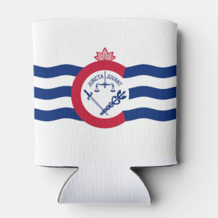 Enfriador De Latas Sello/ Bandera de la ciudad de Cincinnati, Ohio