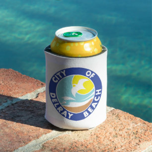 Enfriador De Latas Sello de la playa de Delray, Florida