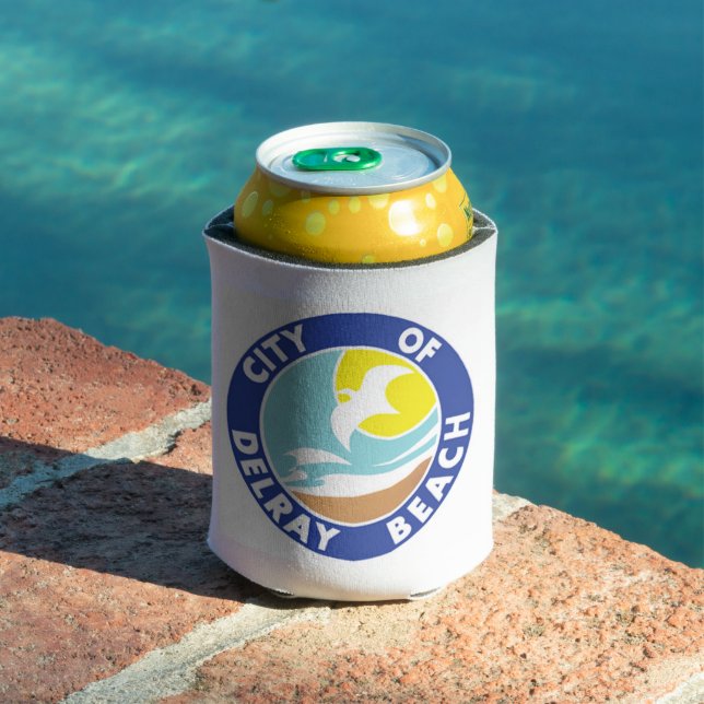 Enfriador De Latas Sello de la playa de Delray, Florida (Piscina in situ)
