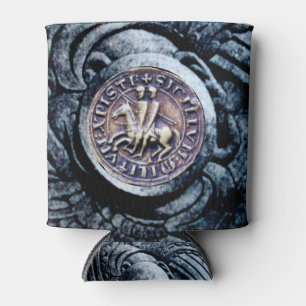 Enfriador De Latas SELLO de los CABALLEROS TEMPLAR, grifos de plata