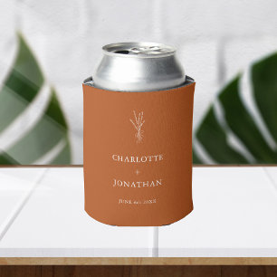 Enfriador De Latas Sencillo Favor de Boda Botánica Bohemia