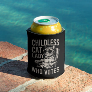 Enfriador De Latas Señora Gata sin Hijos Voto Electoral 2024 Kamala