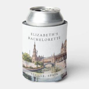 Enfriador De Latas Sevilla España Acuarela Despedida de Soltera