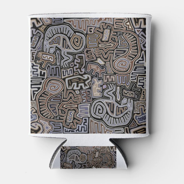 Enfriador De Latas Shaman Peyote Serpent Ritual Spirits (Anverso)