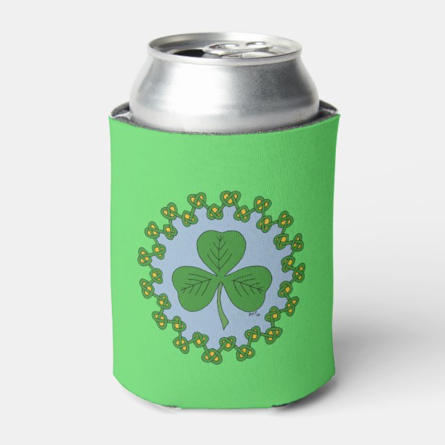 Enfriador De Latas Shamrock and Knotwork (Lata Anverso)