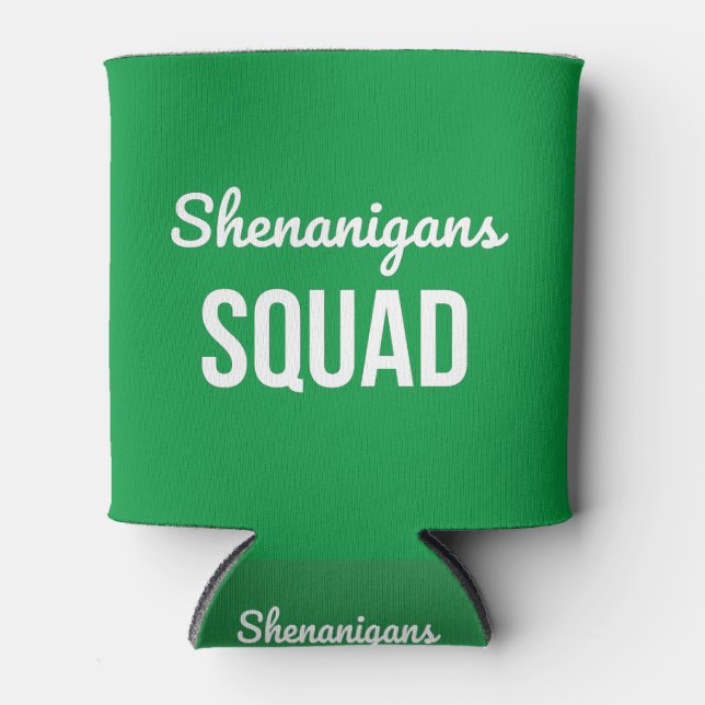 Enfriador De Latas Shenanigans Squad St Patrick's Day (Anverso)