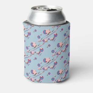 Enfriador De Latas Shooting Stars y manga azul en colores pastel de