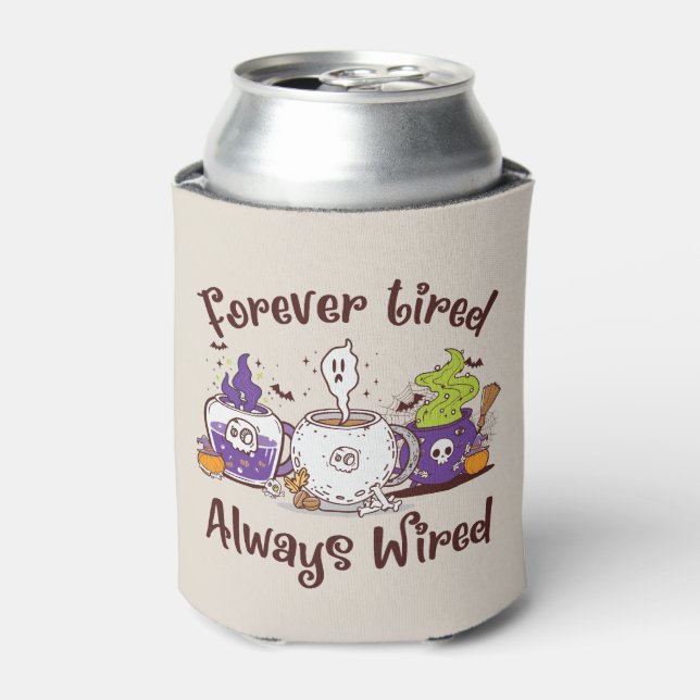 Enfriador De Latas Siempre Cansado, Siempre Con Cable (Lata Anverso)