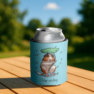 Enfriador De Latas Sigue Sonriendo Feliz Cerdo De Guinea Disfrutando