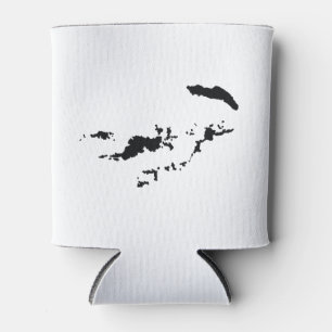 Enfriador De Latas Silhouette de las Islas Vírgenes Británicas