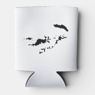 Enfriador De Latas Silhouette de las Islas Vírgenes Británicas