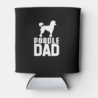 Enfriador De Latas Silhouette Poodle Dad White Design