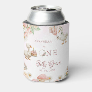 Enfriador De Latas Silly Goose Flower Garden champiñón Primer cumplea