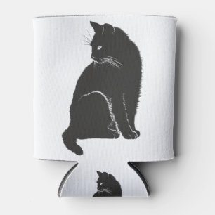 Enfriador De Latas Silueta de gato Silueta animal negro