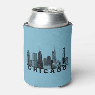 Enfriador De Latas Silueta del horizonte de Chicago