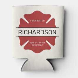 Enfriador De Latas Símbolo del logotipo rojo del bombero personalizad