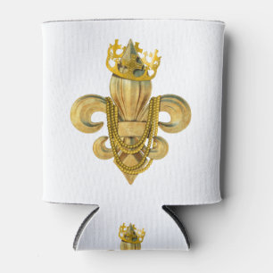 Enfriador De Latas Símbolo Fleur de Lis de la realeza de Mardi Gras 